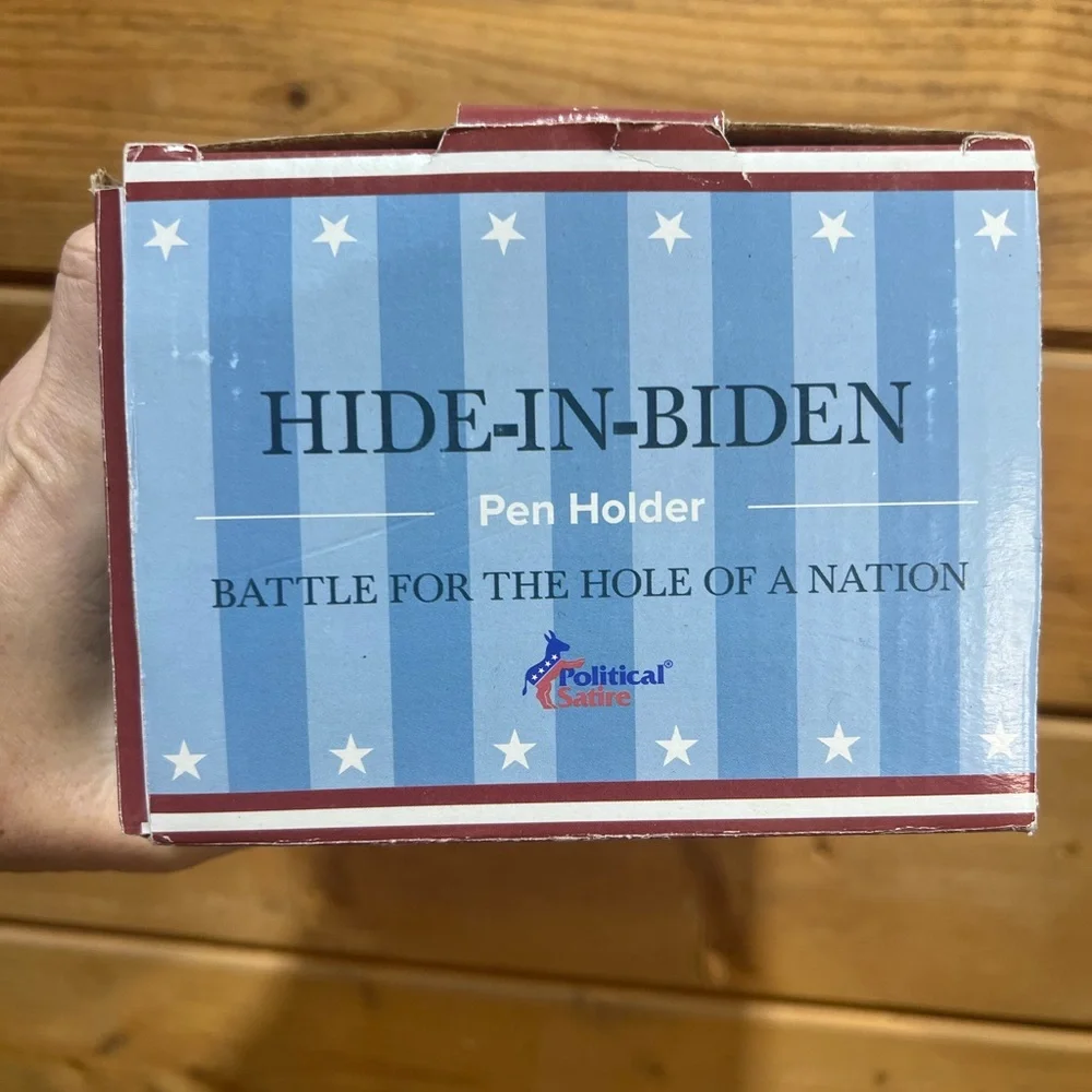 Hide-In-Biden Political Satire Pen Holder Desk Statue – New in Box – Gag Gift